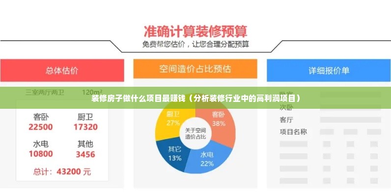 装修房子做什么项目最赚钱（分析装修行业中的高利润项目）